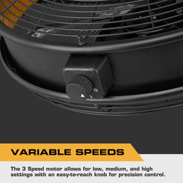 MULE Wet-Rated Garage Wall Fan XL with Remote