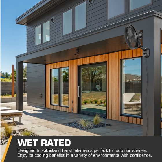 MULE KWIK INSTALL Wet Rated Oscillating Fan