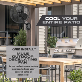 MULE KWIK INSTALL Wet Rated Oscillating Fan