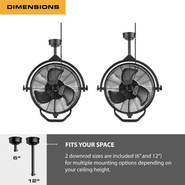 MULE Outdoor Fan™ XL - Damp Rated