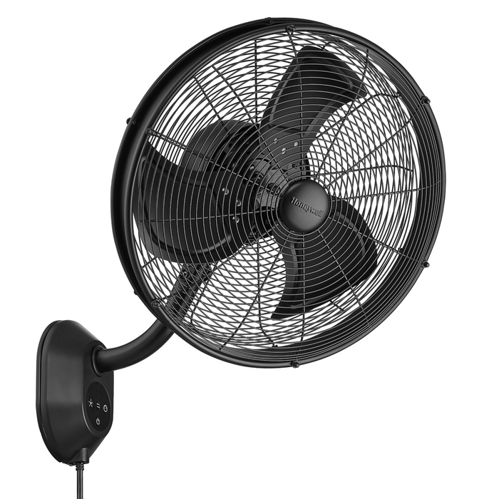 Honeywell 18" Outdoor Damp-Rated Oscillating Wall Fan with Remote